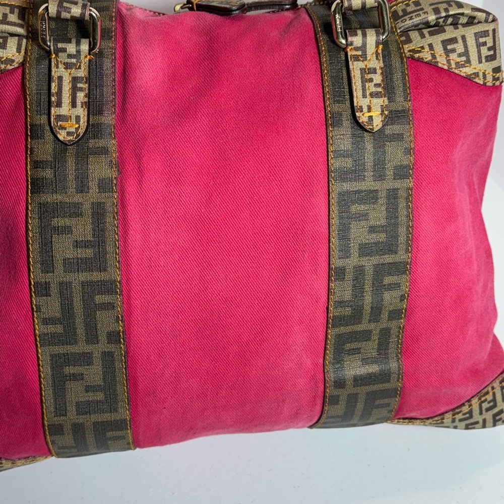 AUTHENTIC Fendi Pink and Brown Satchel - Picture 7 of 16